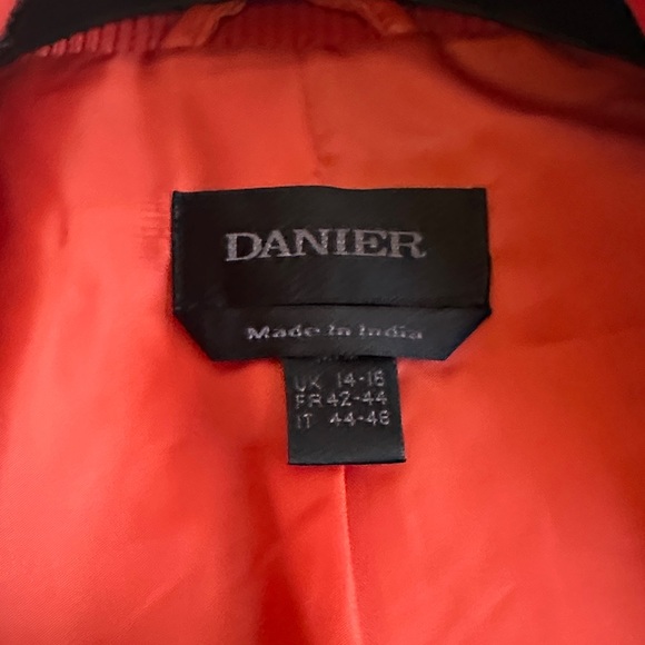 Danier Women's Orange Leather Jacket - Picture 2 of 5
